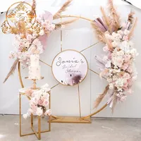 מתכת עגול פרח קיר חתונה מתכנן אירוע מסיבת חתונה רקע