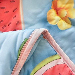 Bộ chăn ga gối hè thoáng khí màu hồng 3 món với họa tiết nhiều màu sắc - Product Image 6