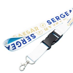 High Quality Eco-Friendly <b>Polyester</b> Custom Logo Silk Screen Printed Phone Safety <b>Lanyard</b> Promotional Keychain Hook Accessory - Product Image 1