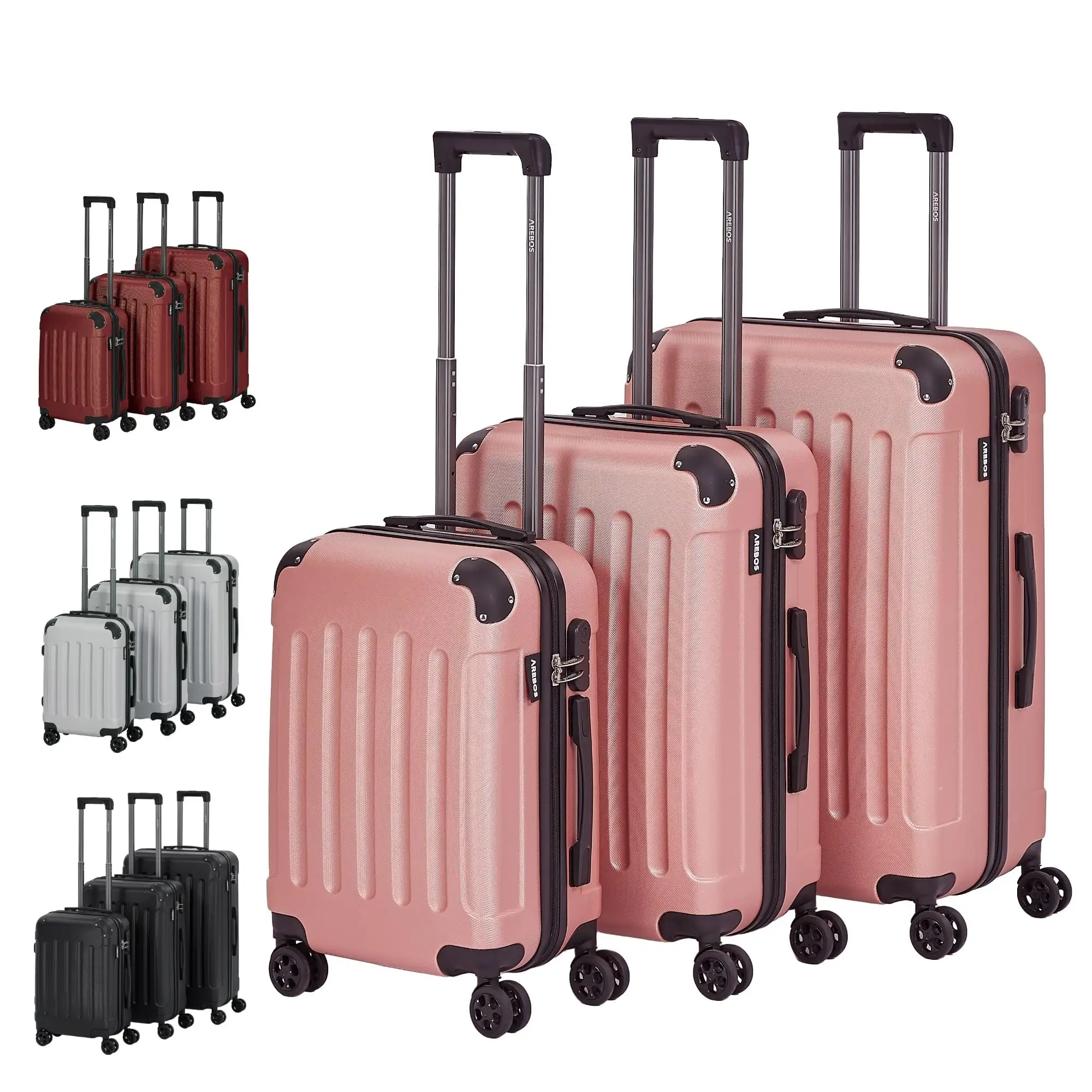 Set koper bagasi ABS PC terlaris 2024, set koper troli 3 buah, tas koper travel, koper bagasi set, baru