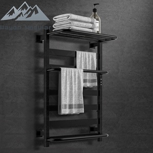 Wayon - <span class=keywords><strong>Toallero</strong></span> Calefactor de Lujo de Acero Inoxidable, Montaje en Pared, Color Gris Metálico, Calentador de Baño - Product Image 4