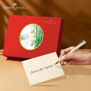 Confezione Regalo <span class=keywords><strong>Faber</strong></span>-<span class=keywords><strong>Castell</strong></span> con <span class=keywords><strong>Penna</strong></span> Stilografica e <span class=keywords><strong>Penna</strong></span> per Firme, Adatta per Regali Aziendali per Ragazze, Colore Rosso e Oro, Punta Affusolata - Product Image 4