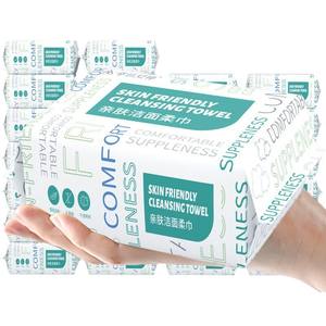 ผ้าเช็ดทำความสะอาดผิวที่เป็นมิตรต่อผิวหนัง ผ้าเช็ดหน้าใยพืชแบบใช้แล้วทิ้งสองชั้น ใช้ได้ทั้งแบบแห้งและเปียก นุ่ม อ่อนโยนสำหรับทำความสะอาดผิวหน้า - Product Image 4