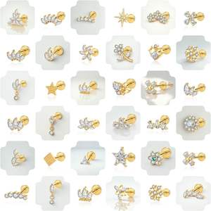 Haute Qualité Vente en Gros Bijoux de Piercing Tendance Titane ASTM F136 G23 Personnalisé Luxe pour Hélix Nez <span class=keywords><strong>Oreille</strong></span> Labret - Product Image 1