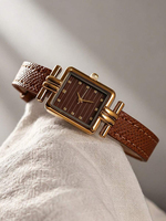 Montre à quartz de luxe minimaliste rectangulaire exquise, petit cadran, style britannique vintage, mode de niche PRO20