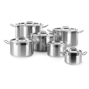 Juego de Utensilios de Cocina Antiadherentes de Acero Inoxidable con Fondo Clad e Inducción, Certificados por la NSF, para Restaurantes - Product Image 1