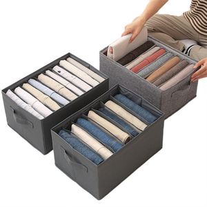 Foldable Compartment Jeans <b>Storage</b> Box Closet <b>Wardrobe</b> Clothes 7 Grids Divider Drawer Underwear Organizer - Product Image 1