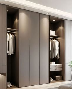 Santopova Free Design Prix d'usine Placard en bois pour chambres Conception de plain-pied Placard Mobilier de chambre Armoire - Product Image 1