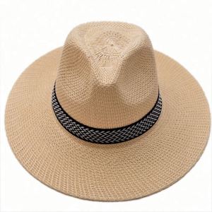 Sombreros de Paja Estilo Vaquero de Diseño Promocional, Venta Directa de Fábrica, Precio Moderado, Sombrero de Paja Personalizado para Hombre con Correa de Cuero - Product Image 2