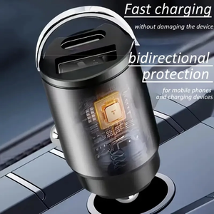 Caricabatterie da Auto <span class=keywords><strong>USB</strong></span> C PD Mini, Ricarica Rapida, Doppia Porta <span class=keywords><strong>USB</strong></span> Tipo C, <span class=keywords><strong>Adattatore</strong></span> per <span class=keywords><strong>Accendisigari</strong></span> Auto QC3.0 18W PD - Product Image 5