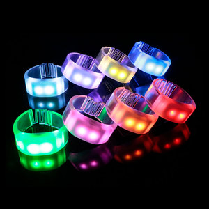 Vòng đeo tay LED điều khiển nhịp điệu nhạc bằng RFID, điều khiển từ xa, có 4 đèn LED - Product Image 2