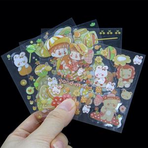 สติกเกอร์ไวนิลกันน้ำแบบใส ขนาด A4 A5 A6 สติกเกอร์การ์ตูนแบบ Kiss Cut  สติกเกอร์งานฝีมือสั่งทำได้ - Product Image 1