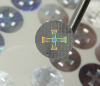 Etiqueta de Seguridad Holográfica Redonda Negra Personalizada, Logotipo Repetitivo, Etiqueta Láser Anti-falsificación, Sello de Garantía Impermeable, Pegatinas Holográficas