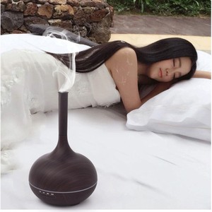 Difusor de Aroma Creativo con Diseño de Gota de Agua, Humidificador de 0.5L con Acabado en Madera Oscura para el Hogar, 10-20 m², con Función de Temporizador - Product Image 5