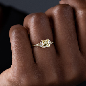 Custom Snowdrift <strong>Ring</strong> Open Prongs Princess Cut 925 Sterling Silver Women Engagement Bling <strong>Rings</strong> - Product Image 5