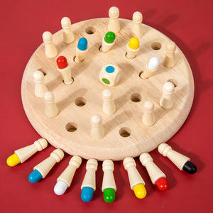 Ajedrez de memoria de madera educativo para niños Juguete interactivo de cuentas para padres e hijos - Product Image 4