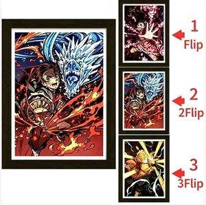 Consegna Rapida: Poster Lenticolare 3D Anime PET, Impermeabile, con Effetto di Movimento. Poster 3D Anime con Effetto Lenticolare. - Product Image 1