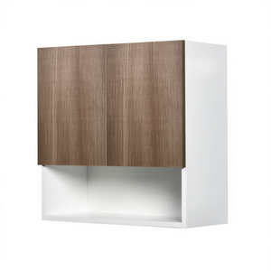 Mueble de Pared de 2 Puertas con Compartimento Abierto, 58 cm de Largo, 28 cm de Ancho, 59 cm de Alto, Almacenamiento para Cocina - Product Image 2