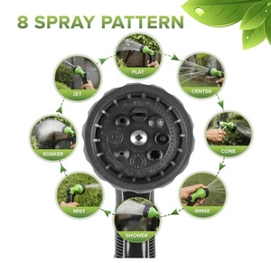 Boquilla de jardín de alta resistencia, agarre cómodo, 8 diferentes patrones de pulverización césped para regar, lavar coches y Mascotas - Product Image 4
