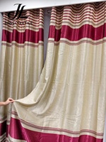 Rideau occultant jacquard en polyester épais haute densité avec œillets, motif géométrique abstrait, écologique, idéal pour les régions tropicales