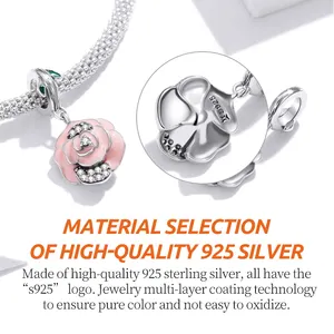 Neue Ankunfts qualität 925 Sterling Silber Diy Emaille Armband Charms für die Schmuck herstellung im Pandoraer-Stil