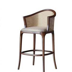 Indoor/<b>Outdoor</b> Hotel and Bar Chair with Wooden Side Table Industrial Iron Frame Modern Design Versatile for Restaurant Home Use - Product Image 1
