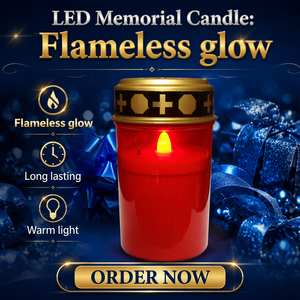 Lumière LED <span class=keywords><strong>pour</strong></span> tombe, étanche IP44, alimentée par batterie, <span class=keywords><strong>pour</strong></span> cimetière, veilleuse éternelle, OEM ODM - Product Image 4