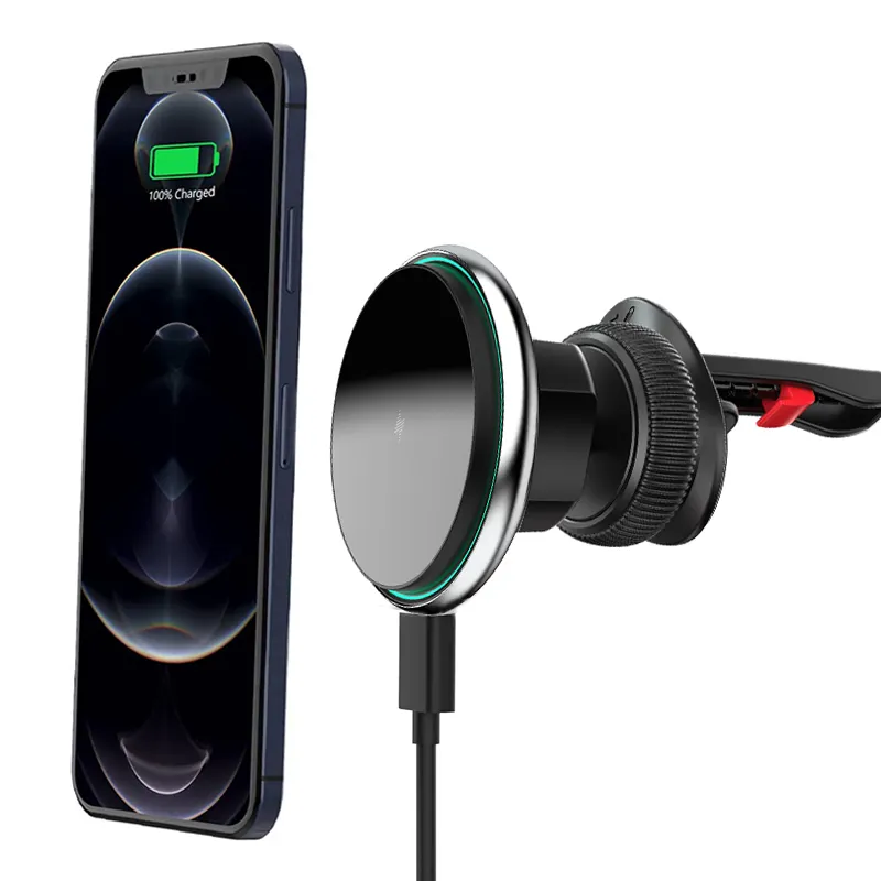 Wholesale 15W Qi Fast Wireless Charging Air Vent Magnet Mount Magsafing Magnetic Car Phone Holder For IPhone 13 14 Pro Max
