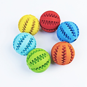 Pelota de goma para masticar para perros, juguete de entrenamiento multifuncional personalizado con dientes de limpieza de comida filtrados, interactivo - Product Image 1