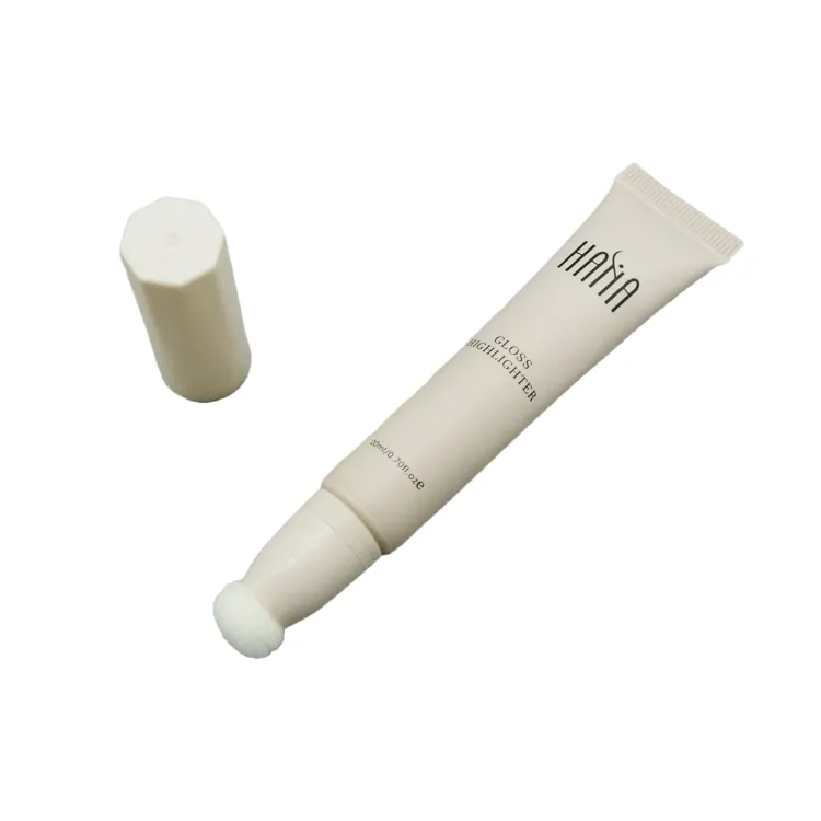 Packaging pink liquid soft blush tubes packaging makeup tube with sponge applicators makeup tube