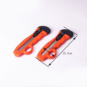 Utility Knife <b>Orange</b> Stainless Steel Blade 10mm For <b>Paper</b> Wallpaper Cutting With Safety Lock Handle - Product Image 3
