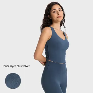 Yoga yeleği kadın spor kolsuz üst spor yelek sutyen kadın Fitness Yoga giyim artı boyutu Tank Top eğitim sutyen Tank Top kadınlar için