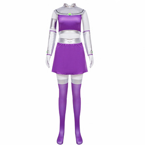 Costume da Principessa Viola <span class=keywords><strong>di</strong></span> Starfire dei Teen Titans per <span class=keywords><strong>Halloween</strong></span>, Ispirato a Anime e <span class=keywords><strong>Film</strong></span> - Product Image 4