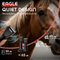 Cortadora de Pelo Profesional para Perros LILIPRO EagleX, Eléctrica, de Alta Potencia, Recargable, Silenciosa, Inalámbrica, Kit de Aseo para Caballos