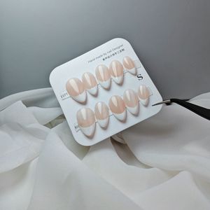 Precio al por mayor Prensa artificial hecha a mano en las <span class=keywords><strong>uñas</strong></span> Etiqueta privada Diseño de <span class=keywords><strong>uñas</strong></span> postizas francesas <span class=keywords><strong>blancas</strong></span> <span class=keywords><strong>Uñas</strong></span> <span class=keywords><strong>acrílicas</strong></span> para personas - Product Image 3