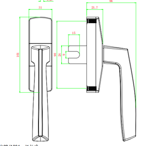 Anti-corrosion and Anti-rust Aluminum Alloy <strong>Window</strong> <strong>Handles</strong> and Finely Crafted <strong>Window</strong> Hardware Accessories - Product Image 2