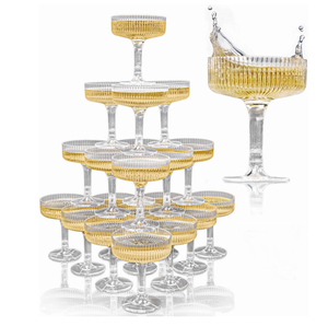 Bicchiere da Martini in Cristallo di Lusso con Taglio Incrociato per Uso Bar, Bicchieri <span class=keywords><strong>a</strong></span> Bocca Larga per Gelato, Cocktail, Dessert e Vino - Product Image 3