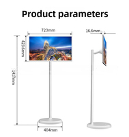 Tablette Android tactile rotative verticale de 32 pouces avec support au sol, résolution Full HD, rétroéclairage LED pour usage industriel
