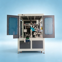 Imprimante sérigraphique cylindrique monocouleur entièrement automatique à grande vitesse avec table rotative et convoyeur pour l'impression sur bouteilles, gobelets et tubes