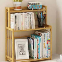 Étagères à livres en bambou pour le rangement de la salle d'étude Étagère à livres de bureau à usage multiple