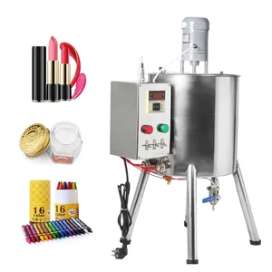 Semi Automatic 15 30L Cosmetics Lip Balm Mixer Fillers Tank Liquid Lipstick Heating Stirring Paste Filling Machine