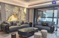 Canapé de luxe italien OEM Winforce Factory, style américain, 123 places, canapé moderne en velours moelleux pour salon