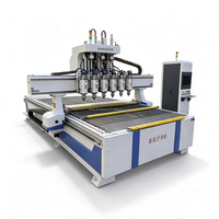 Máquina CNC de doble hilera y doble proceso 2060 para anidamiento, router CNC industrial para corte de madera, equipo para fabricación de muebles al por mayor