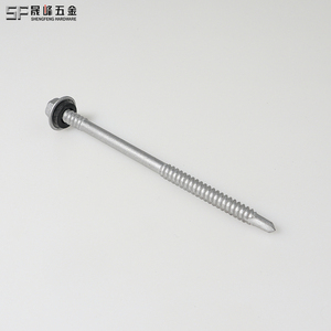 DIN 7504 thép carbon Khoan Hex đầu tự khai thác tự khoan lợp vít với máy giặt EPDM cho thung lũng sửa chữa - Product Image 3