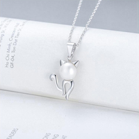 Jndtintin — collier en perles de chat mignon GPN05, bijoux en argent pour femmes