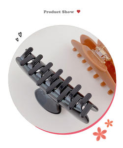 Clip di artigli per capelli in acetato di colore solido all'ingrosso clip di artigli per capelli da donna in acrilico Glitter nero pesca nuvola per capelli spessi - Product Image 2