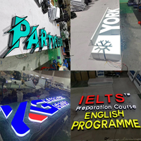 Letras de Canal con Retroiluminación LED 3D Personalizables, Impermeables, para Exteriores, Señalización Comercial para Uso Comercial