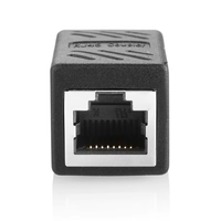 Conector RJ45, acoplador de red, interfaz Ethernet Gigabit, convertidor extensor de red para Cable de extensión hembra a hembra