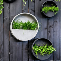 Jardinière élégante en fibre-ciment extra-large, légère et durable, pour plantes d'intérieur/extérieur, pot de fleurs blanc avec trou de drainage pour plantes au sol