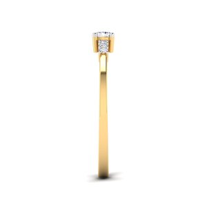Lab Grown Diamond Engagement Wedding <b>Ring</b> <b>Set</b> for <b>Women</b> 14K Gold Plated Sterling Silver Trendy Party Gift - Product Image 2